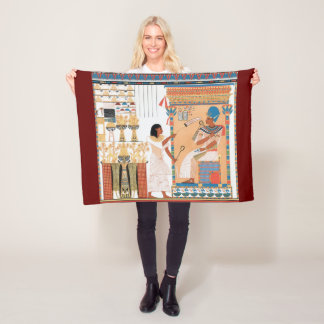 Egyptian Royal Design Fleece Blanket