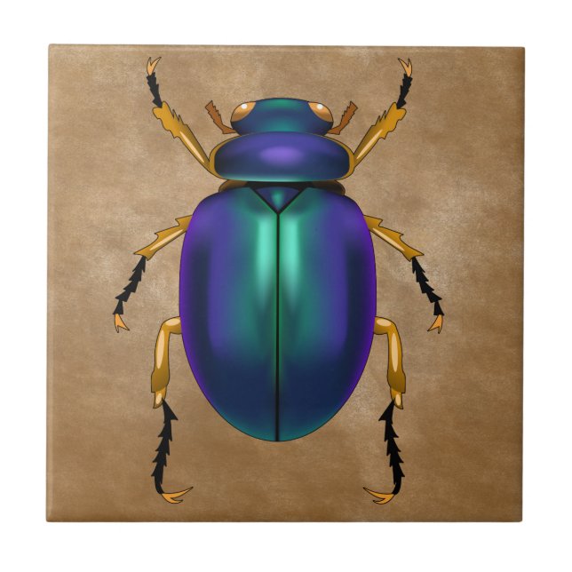 Egyptian Sands Scarab Beetle Kakelplatta (Framsidan)