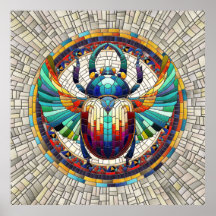 Egyptian Scarab Beetle - Mosaic Art