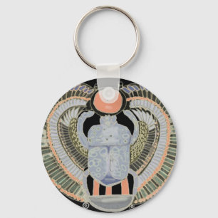 Egyptian Scarab Design Nyckelring