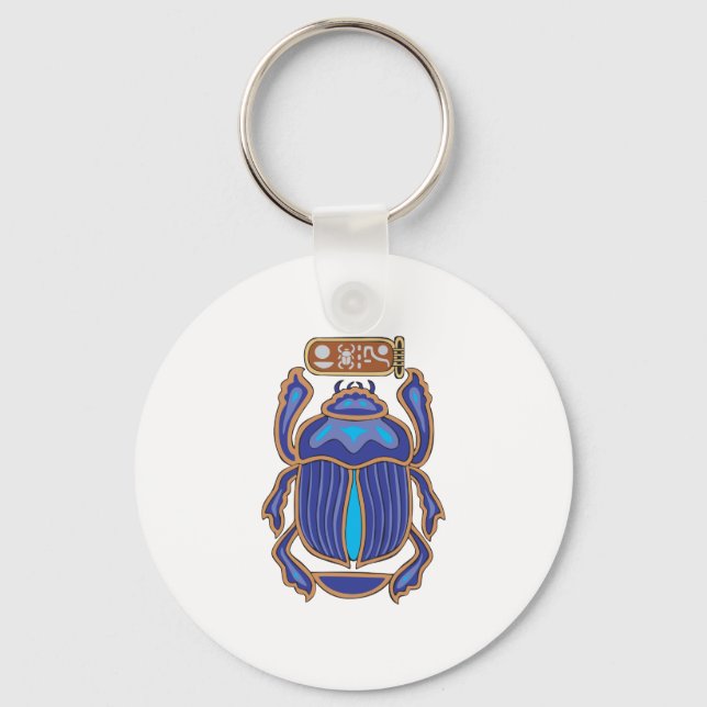 Egyptian Scarab Dung Dung Beetle Nyckelring (Framsida)