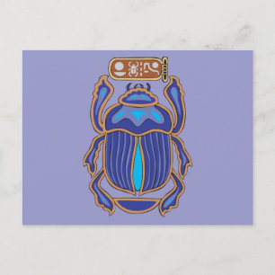 Egyptian Scarab Dung Dung Beetle Vykort