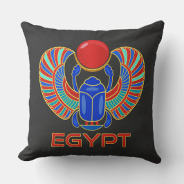 Egyptian Scarab med Ord Egyptenen Kudde
