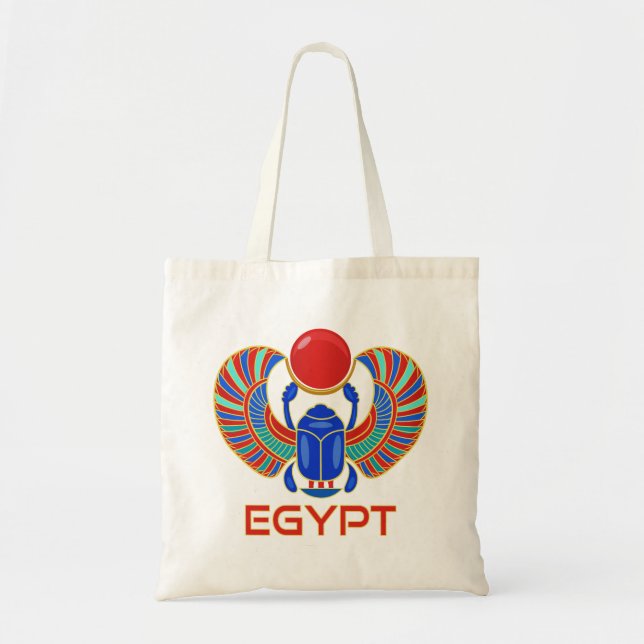 Egyptian Scarab Tote Bag Tygkasse (Framsidan)