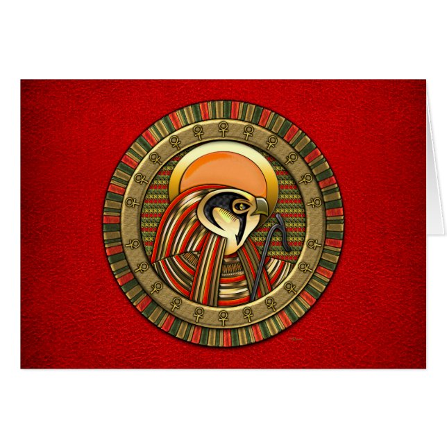Egyptian Sol gud Ra Hälsningskort (Framsidan Horizontal)