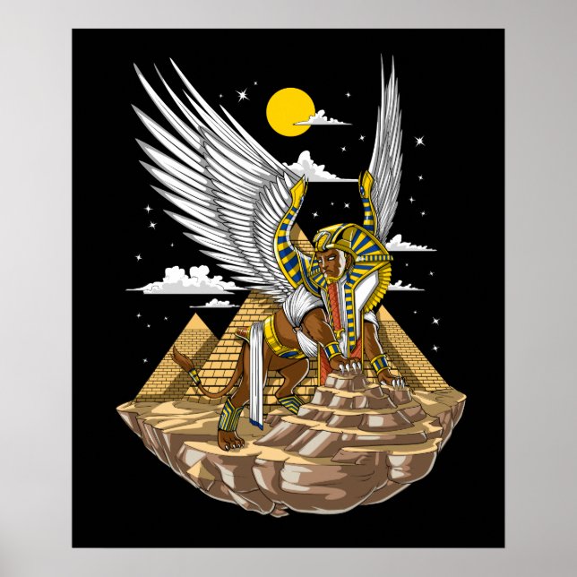 Egyptian Sphinx Pyramids Poster (Framsidan)