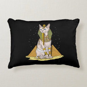 Egyptian Sphynx Cat Bastet Ancient Goddess Prydnadskudde