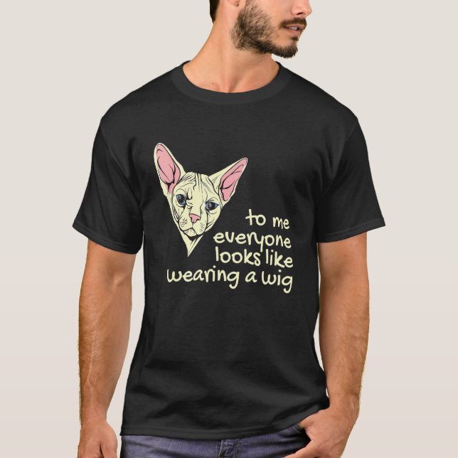 Egyptian Sphynx Cat Hairless Cat T Shirt (Framsida)