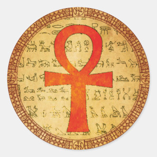 Egyptian Sticker - Ankh Kor Runt Klistermärke