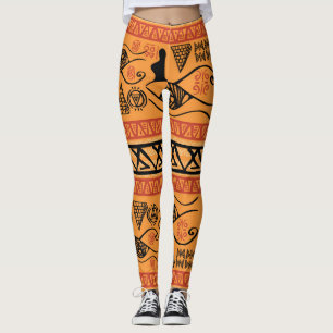Egyptian Stripe, Vintage Motif. Leggings