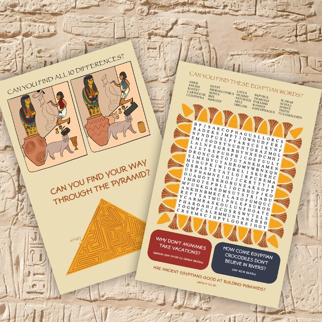 Egyptian Theckes Games and Puzzles Activity Lakan Flygblad (Skapare uppladdad)