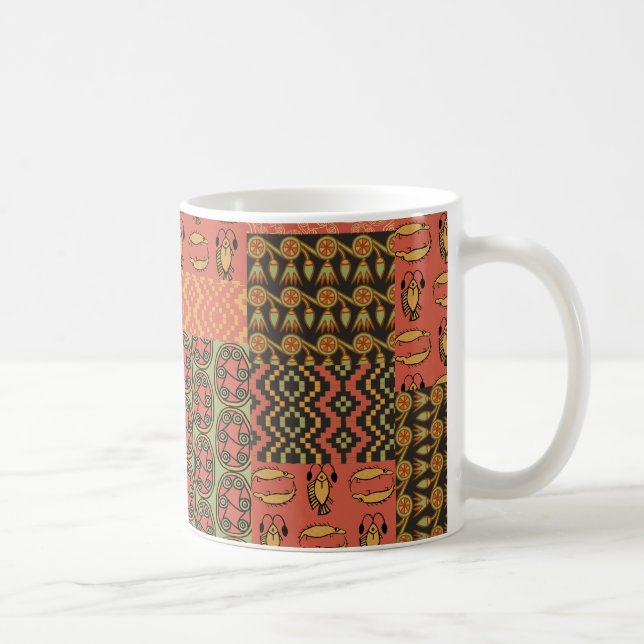 Egyptian Tribal Faux Patchwork Coffee Mugg (Höger)