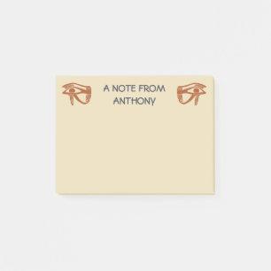 Egyptian Wadjet Öga Graphic Personlig Post-it Block