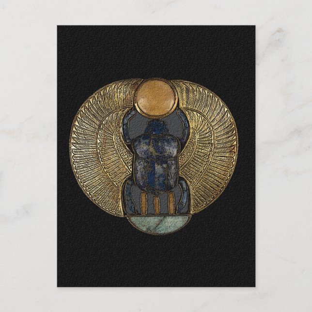 Egyptian Winged Scarab Postcard Vykort (Framsida)