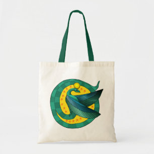 Egyptian Winged Serpent Tote Bag Tygkasse