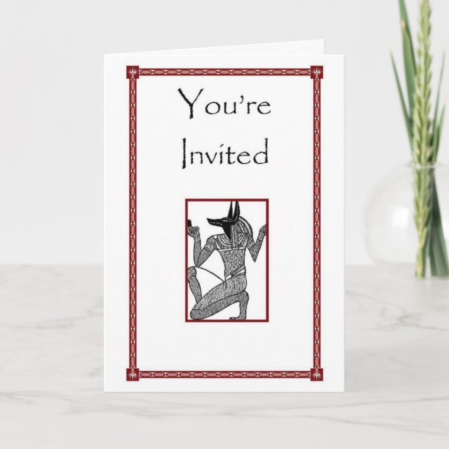 Egyptier & Sigil Themed inbjudan (Framsida)