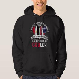 Egyptisk Amerikansk Mamma Mors Dag Mama Land Ett Hoodie