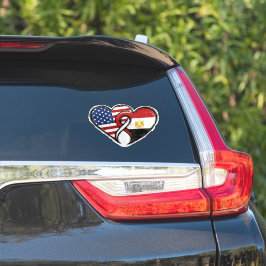 Egyptisk-amerikanska hjärtflagor klistermärken