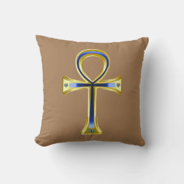 Egyptisk Ankh och Scarabs Kudde