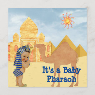 Egyptisk babyskidbjudning med Vintage Baby Inbjudningar