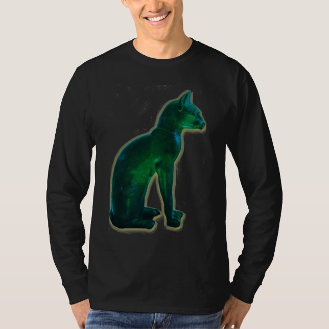 Egyptisk Bastet katt T Shirt (Framsida)