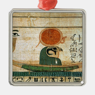 Egyptisk begravnings- papyrus julgransprydnad metall