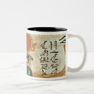 Egyptisk begravnings- papyrus Två-Tonad mugg