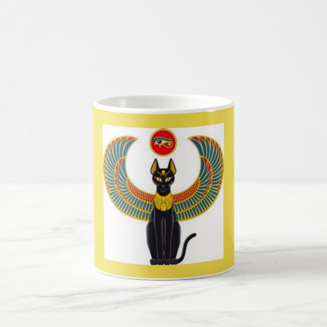 Egyptisk bevingad kattklassikermugg kaffemugg (Center)