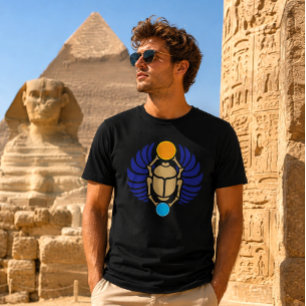 Egyptisk bevingad skalbagge anpassningsbara färger t shirt