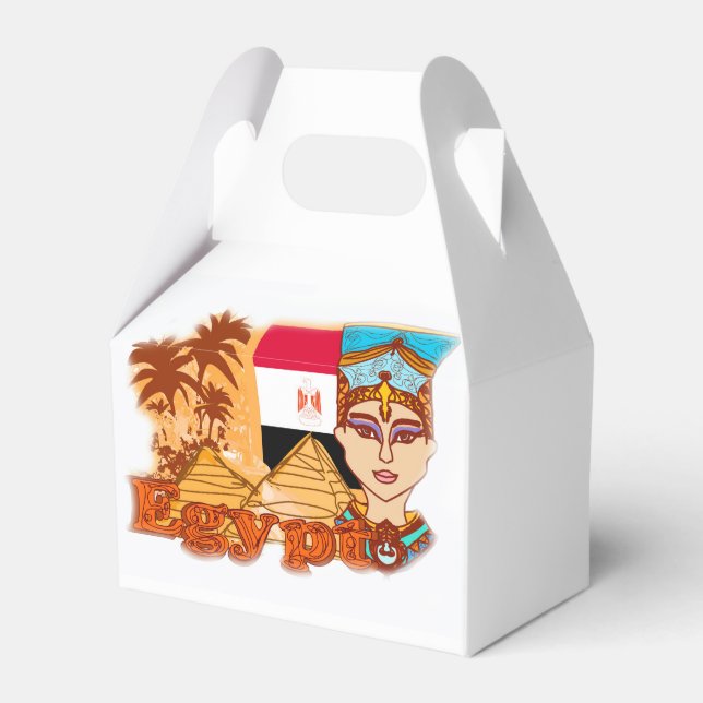 Egyptisk drottning cleopatra Favor Box Presentaskar (Framsidan Sidan)