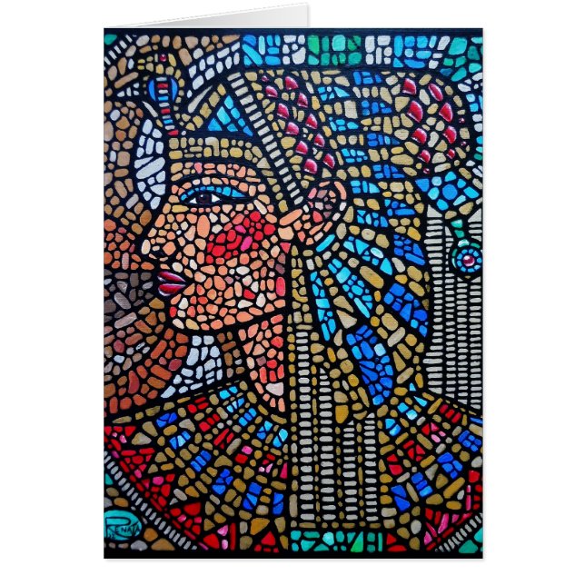 Egyptisk drottning hälsningskort (Framsidan)