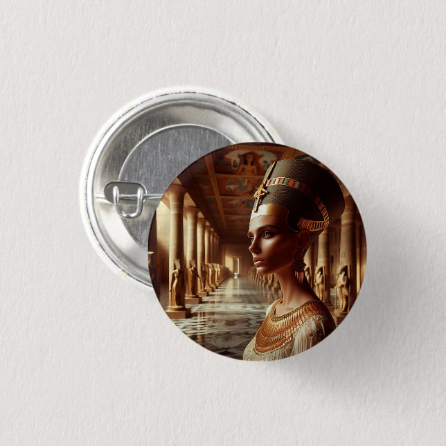 Egyptisk drottning Majestic Art: Ancient Royalty G Knapp (Framsida & baksida)