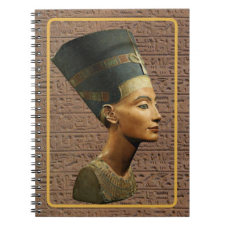 Egyptisk drottning Nefertiti hieroglyf notbok Anteckningsbok