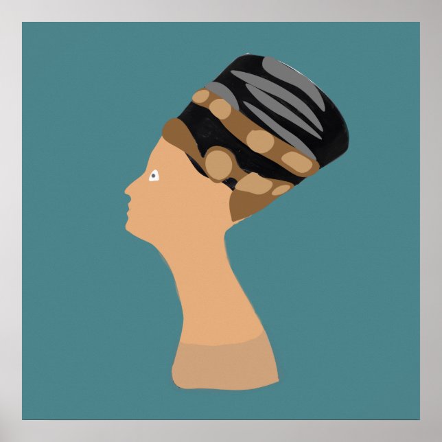 Egyptisk drottning Nefertiti Poster (Framsidan)
