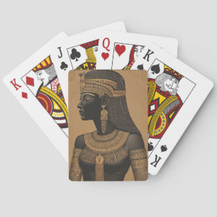 Egyptisk drottning. Svarta och Guld. Spelkort