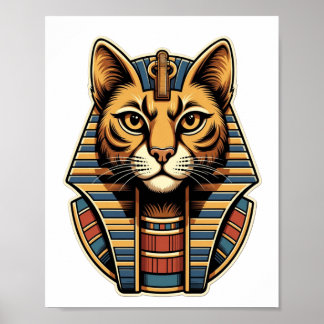 Egyptisk farao kattplanscher – Forntida Egypten vä Poster