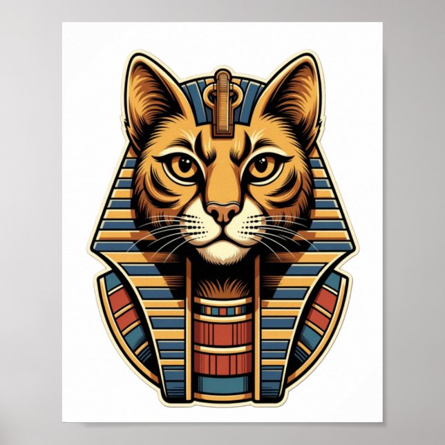 Egyptisk farao kattplanscher – Forntida Egypten vä Poster (Framsidan)