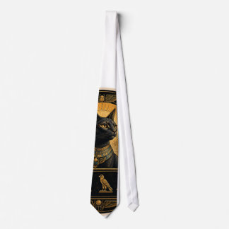Egyptisk Faraonisk Svart Katt Siden Slip Slips