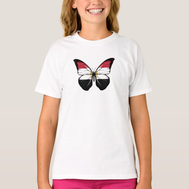 Egyptisk fjärilsflagga t shirt (Framsida)