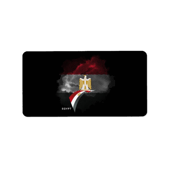 Egyptisk flagga adressetikett (Framsidan)