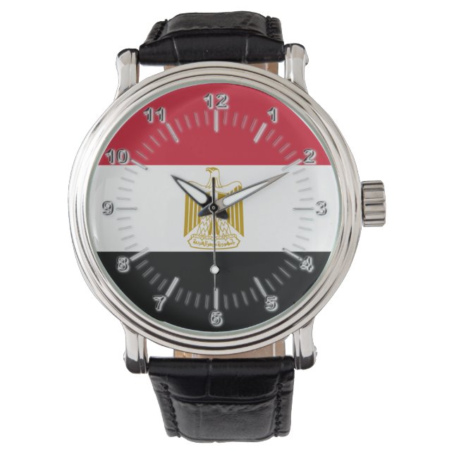 Egyptisk flagga armbandsur (Framsida)