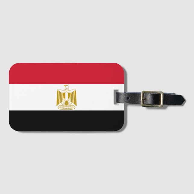 Egyptisk flagga bagagebricka (Framsida horisontal)