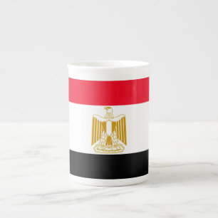 Egyptisk Flagga Benporslin Mugg
