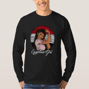 Egyptisk Flagga Egypten Egyptian Girl T Shirt