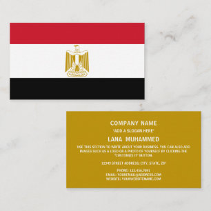 Egyptisk Flagga, Flagga av Egypten Visitkort