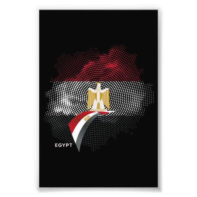 Egyptisk flagga fototryck (Framsidan)