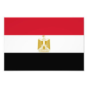 Egyptisk flagga fototryck