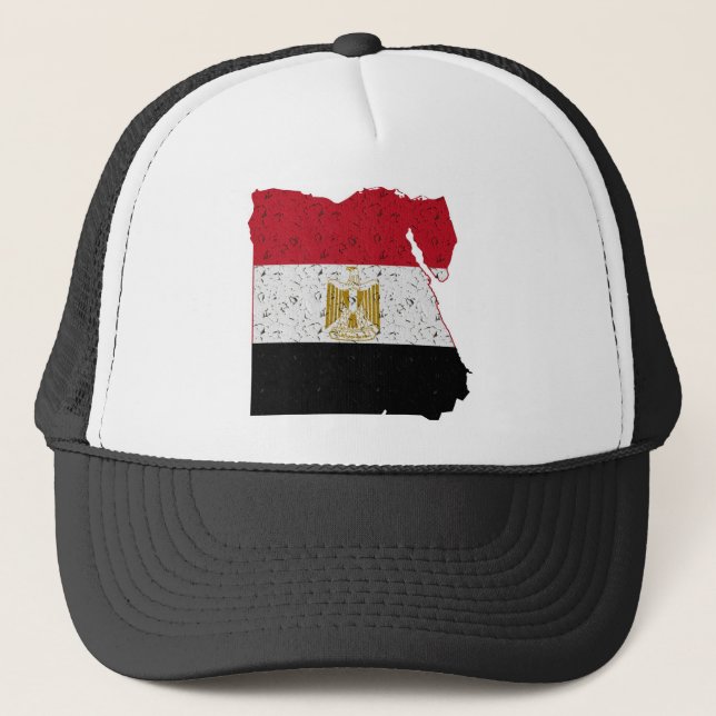 Egyptisk flagga kartkrackel truckerkeps (Framsida)