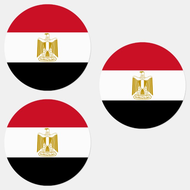 Egyptisk flagga klistermärke (Grupp)