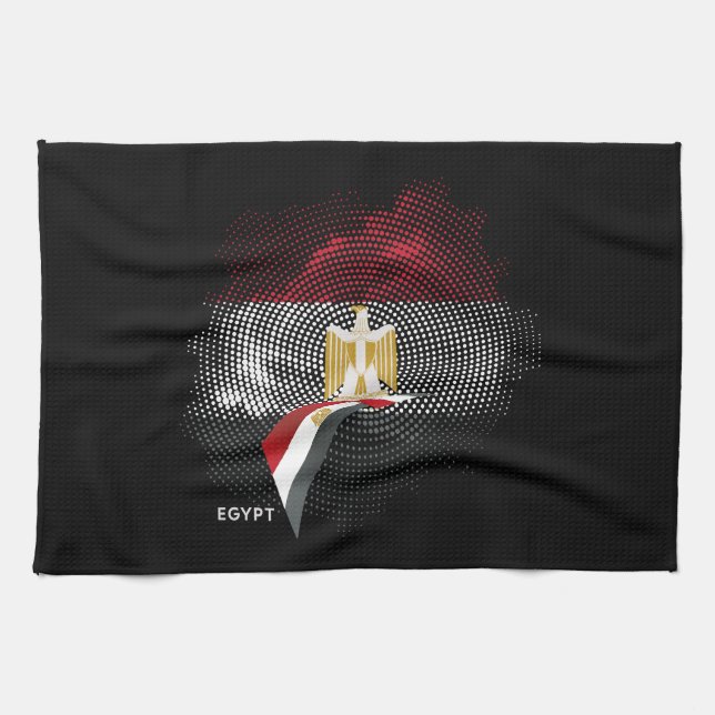Egyptisk flagga kökshandduk (Horisontell)